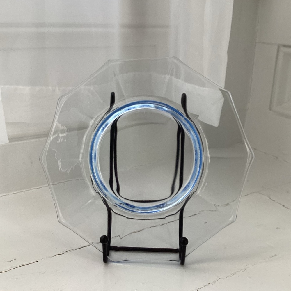 Vintage Cambridge Light Blue Glass Dessert Plates